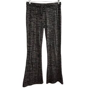 Aerie Women's Black Marled  Flare Lounge Pants Size M High‎ Rise Soft and Cozy